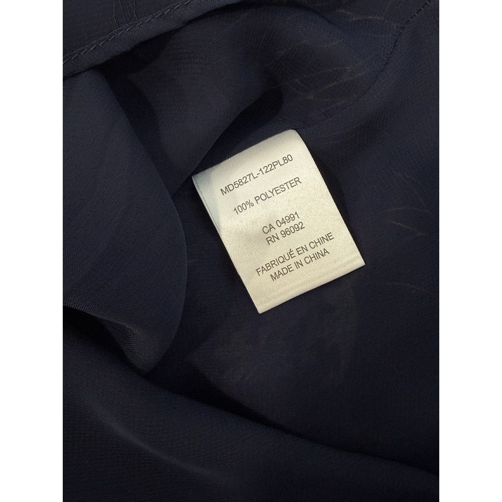 Katherine Barclay Floral Mini Dress Lined Navy Sleeveless A-Line Size 8 Y2K - Picture 10 of 12